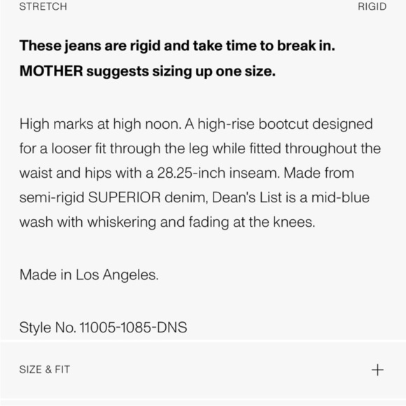 Womens MOTHER Superior The Bookie Flood Wash: Deans List - Picture 6 of 16